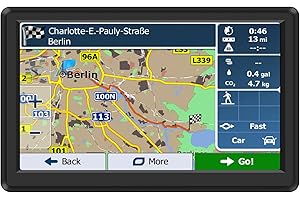 KOOLSHIRO 7 Inch Sat Nav for Car/Truck, GPS Navigation with 2025 UK & Europe Maps, Free Lifetime Updates, Voice Turn-by-Turn Guidance, POI Search, Speed Camera Notifications, and Lane Assistance