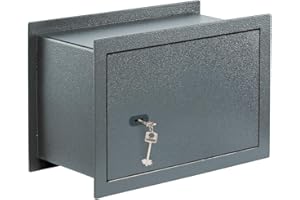 BURG-WÄCHTER Wandtresor mit Schlüssel, 16,5 l, 15,3 kg, Pure-Safe PSW 130 K, Anthrazit, Außen: 313 x 445 x 195 (HxBxT)