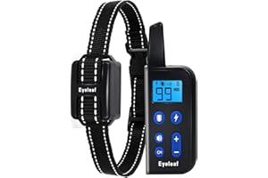 EYELEAF Collier de Dressage pour Chien, Collier Dressage Chien - Collier Electrique pour Chien, avec Beep Vibra Choc Collier Dressage Chien étanche et Rechargeable 300 Mètre Collier Electrique pour Chien