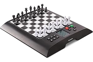 MILLENNIUM ChessGenius M810 Version 2024 - Schachcomputer mit bis zu 2050 ELO, Leichtgängiges Drucksensorbrett, magnetische Figuren, beleuchtetes Display