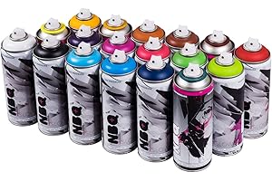 AEINIWERAABBCC NBQ Pro mate 400 ml populares colores 18 unidades Graffiti Street Art Mural Spray de pintura