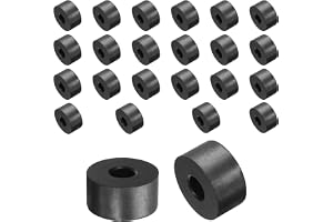 QUARKZMAN 24 stycken gummiunderläggsskivor gummiavståndshållare 30 mm ytterdiameter x 10 mm innerdiameter x 15 mm höjd svarta runda avståndshylsor tjocka gummiskivor gummiavståndshållare