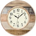 AMS 9555 Design-Wanduhr – Mit Schiefer-Oberfläche, Schwarzen Ziffern & Geräuschlosem Uhrwerk