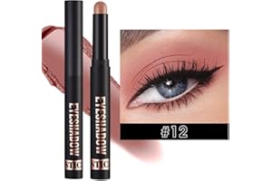 GÉNÉRIQUE Ensemble de bâtons de fard à paupières, Crayon à paupières longue durée, créer un maquillage pour les yeux à paillettes Base De Maquillage Paupières (D, One Size)