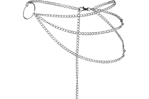 MILAKOO Cintura a Catena In Metallo Multistrato Y2k Stile Cintura a Catena per le Donne Ciondolo Chain Multistrato Link Belt