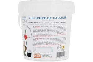 Déco Relief - Chlorure de Calcium 1 kg - Déshydratant pour Conserver Pièces en Sucre, Nougatine, Chocolat - Ingrédient Professionnel - Pour Pâtisserie, Confiserie - S64.