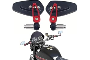 YUJYGAO Retroviseur moto embout de Guidon 7/8" 22mm Universel Rétroviseurs de Moto pour compatibles avec MT03,MT07,MT09,FZ09,SV100,Croiseur Scooter Suzuki (Or)