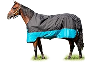 AMIGO Horseware Mio T/O Lite Turnout Decke wasserdicht Black/Turq & Black HW 20