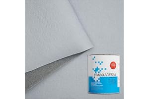 TRAMATESSILE - Kit Reparation Ciel de Toit Voiture + Colle pour tissu - Tissu anti-tâches et anti-traces de doigts - Fabriqué en Italie