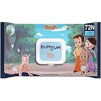Bumtum Baby Chota Bheem Gentle Soft Moisturizing Wet Wipes With Lid | Aloe Vera & Chamomile Extracts | Paraben & Sulfate Free