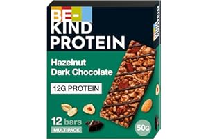 BE-KIND Protein Barretta Proteica alla Nocciola e Cioccolato Fondente, Snack Proteico senza Glutine, 12 gr di Proteine, 1 Confezione x 12 Barrette da 50 g (600 g)