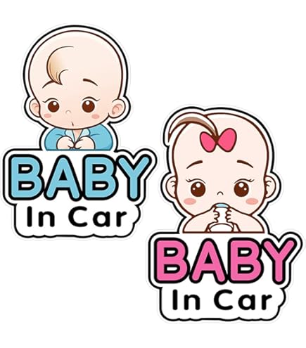 3 Stück Baby An Bord Auto Aufkleber - Sicherheitsschilder Mit Saugnapf