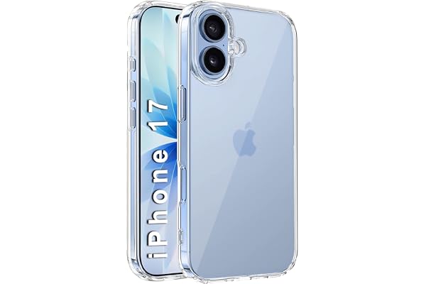 CEDO iPhone 17 Clear Case Soft Flexible Slim-Fit Full Body 360 Protection Shock Proof TPU Back Cover (Transparent)