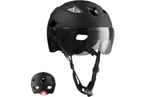 CRAZY SAFETY Casco da bicicletta con visiera e indicatore | Unisex per uomo e donna | Per e-bike, mountain bike e city bike | Chiusura magnetica tedesca Fidlock per un facile utilizzo
