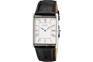 Seiko zegarek damski kwarcowy stal szlachetna ze skórzanym paskiem