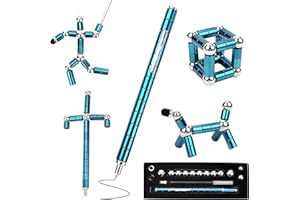 ‎LCMAOKE LCMAOKE Kugelschreiber, Fidget Pen, Lustige Multifunktions Stift, Stressabbau Geschenk Gadgets Toys für Junge Männer Frauen Teenager (Blau)