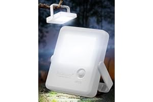 intelamp Faretti solari a led da esterno, batteria 2000mAh, Mini Luci Solari Esterne, Portatile Lampada da Campeggio Solare d'emergenza, Luce Bianca, Impermeabile per Giardino,Campeggio,Recinzione