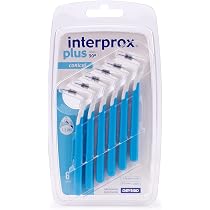 Interprox Plus Conical Interdental Brushes, Blue, 3 Packs of 6 ...