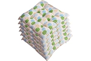 AGDLLYD Stuhlkissen 40x40cm 6er Set,Sitzkissen für Stühle Indoor und Outdoor - Bequeme Stuhlauflage - Steppkissen weich und robust bunt (F)