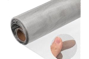 FOUVIN Grillage Fine Maille 40 x 248 cm, Grillage Anti Rongeur Grille Métallique Fine Grille INOX, Filet Anti Insecte Filet Anti Moustique Grillage Métallique pour Jardin Aérations