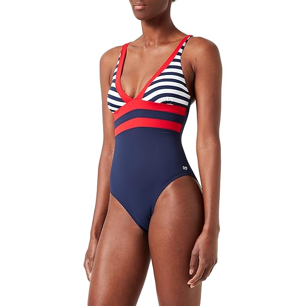 Maillot De Bain Une Pièce Femme - Dos Droit, Décolleté En V, Effet Gainant - Tissu Confortable Avec Doublure