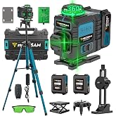 Laser Level With Tripode, Self-Leveling Laser Level 4 X 360 Degrees, Green Laser Without Interruptions With Rotating Window 3