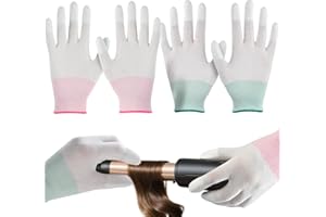 Maxmoc 2 Pairs Heat Gloves for Hair Styling,Heat Protection Gloves for Hair Styling,Heat Resistant Glove,Heatproof Glove for Curling,Flat Iron and Curling Wand