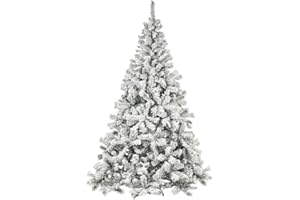 Nataland Albero di Natale Artificiale Verde Innevato Modello Trivor Altezza 210 Cm, Abete Super Folto con Effetto Realistico e Rami Con Aghi Anticaduta (210 Cm, Trivor)