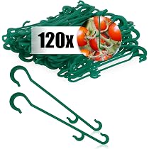 200 Stück Tomatenclips – Weiße Pflanzenstütz-Clips Aus Kunststoff, Für Kletterpflanzen Wie Tomaten, Gurken, Bohnen – Wiederverwendbar
