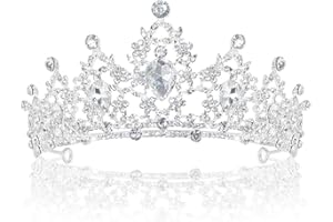 JOYFAN Delleu Mariage tiare cristal strass diadème couronne peigne concours princesse couronne argent couronne