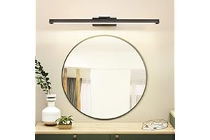 TYhogar Lampa łazienkowa LED, 60cm 12W obracana o 270° lampa nad lustro, 3000K/4500K/6000K 3 ustawienia temperatury barwowej, IP44 oświetlenie do makijażu