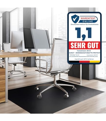 Protège-sol 130 X 90 Cm - Tapis De Chaise De Bureau - Transparent