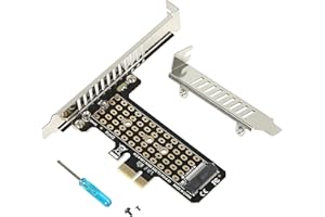GELRHONR Adattatore M.2 NVME a PCIe x1, adattatore M.2 PCIe NVMe 4.0/3.0 Scheda di espansione controller host, supporta SSD 2280, 2260, 2242, 2230 (non supporta NGFF)