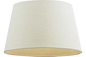 Betta Lighting Decorative Table/Floor Lampshade - 16-Inch Empire Drum Lamp Light Shade in Cream Fabric - 40W E14/B22 Candle Incandescent or LED (Not Included)