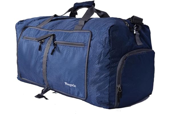 ehsbuy Sac de Voyage 60L Pliable de Grand Capacité Sac Voyage Homme et Femme avec des Chaussures Compartiment Poche étanche Sac de Sauna Vacances Sport Gym Nuit Sac de Voyage