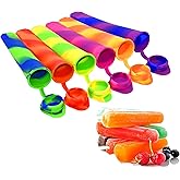 Bangp Silicone Popsicle Moulds with Attached Lids - 6 Pack Kitchen Ice Pop Moulds, Flexible & Durable - Reusable - Easy Clean