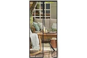 akgao Zanzariera Magnetica per Porta, 120x230cm Fibra di Poliestere Porta Chiusura Magnetica Tenda Autosigillante Forte Magneti per Animali Domestici Bambini per Porta con Balcone Porta Cantina-Nero