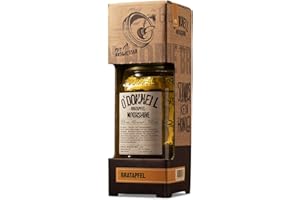 ‎O'DONNELL MOONSHINE O’Donnell Moonshine Bratapfel Likör (700ml) + Ausgießer – Apfellikör mit Mandel, Zimt & Vanille (fruchtig-frisch) ohne künstliche Aromen – 20% Alkohol im Original Mason Jar – Made in Berlin