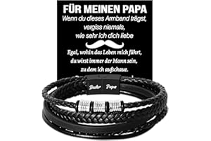Coldbling Ich Liebe Dich Geschenke für Männer, Armband für Papa Mann Sohn, Papa Männer Geschenk Weihnachten, Lederarmband Geschenk für Männer Ihn Sohn Vater zum Valentinstag Weihnachten Vatertag