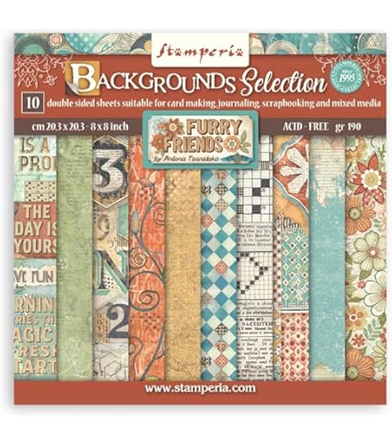 Stamperia - Ephemera for Scrapbooking, Albums, Card Making, Bullet Journalling and More, Adhesive Paper Cut Outs, Easy to Apply, Perfect for Hobbies, Crafts, and Gifting (Furry Friends
