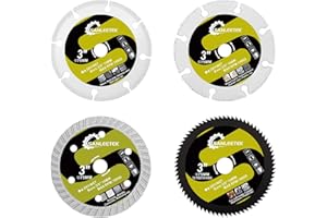 Diamant Trennscheibe 75mm Holz Trennscheibe/Beton Trennscheibe/Schnellstahl Trennscheibe/Metall Trennscheibe für Porzellan Keramik Platten Weichmetall Kunststoff Laube 10mm Winkelschleifer SANLEETEK