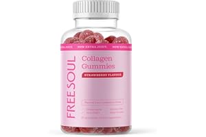 Collagen Gummies by Free Soul | High Strength Marine Collagen Supplement | Advanced Superior Type 1 Hydrolysed Collagen Pepti