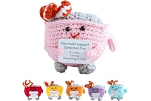 XBOCMY Häkel-Müllcontainer, Pocket Hug Emotionaler Häkel-Müllcontainer Positive Kartoffel Ersatz, Mutmacher Geschenk, Gute Besserung Geschenk, Glücksbringer Prüfung Geschenk
