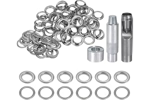 QUARKZMAN 100 st kit med 100 st öljetter verktyg 20 mm silverton