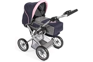 Bayer Chic 2000-Landau combiné pour poupée Leni, 560 26, Gris, Bleu Marine