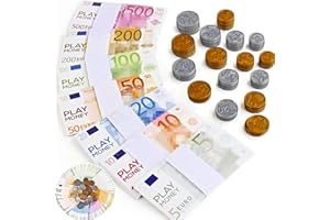 BINGGUNYO Faux Billets , Factures, Argent Fictif Billets en Jouets pour Enfants Argent Arithmétique, Argent Arithmétique pour Jouets, Argent Fictif Magasin De Jeux pour Enfants