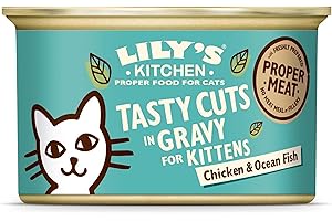 Lily's Kitchen Elaborado con Ingredientes Naturales Sabrosos trocitos de Pollo en Salsa para Gatitos Alimento húmedo para Gatos 24 x 85g