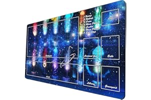 DYETEE Brettspiel TCG Spielmatte – Sternenhimmel MTG Spielmatte – auch ideal als Mauspad 382 mit Zonen