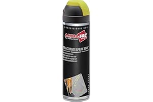 Ambro-Sol V403GIALLOF Tracciante Marker Spray 360°, sia per Uso Professionale che Domestico, per Asfalti, Muri e Legno, Bomboletta Spray in Banda Stagnata Riciclabile 500 ml, Giallo Fluorescente