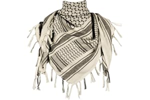 ECOMBOS Shemagh Scarf - Men Arab Head Scarf 100% Cotton Military Tactical Desert Keffiyeh Head Neck Wrap